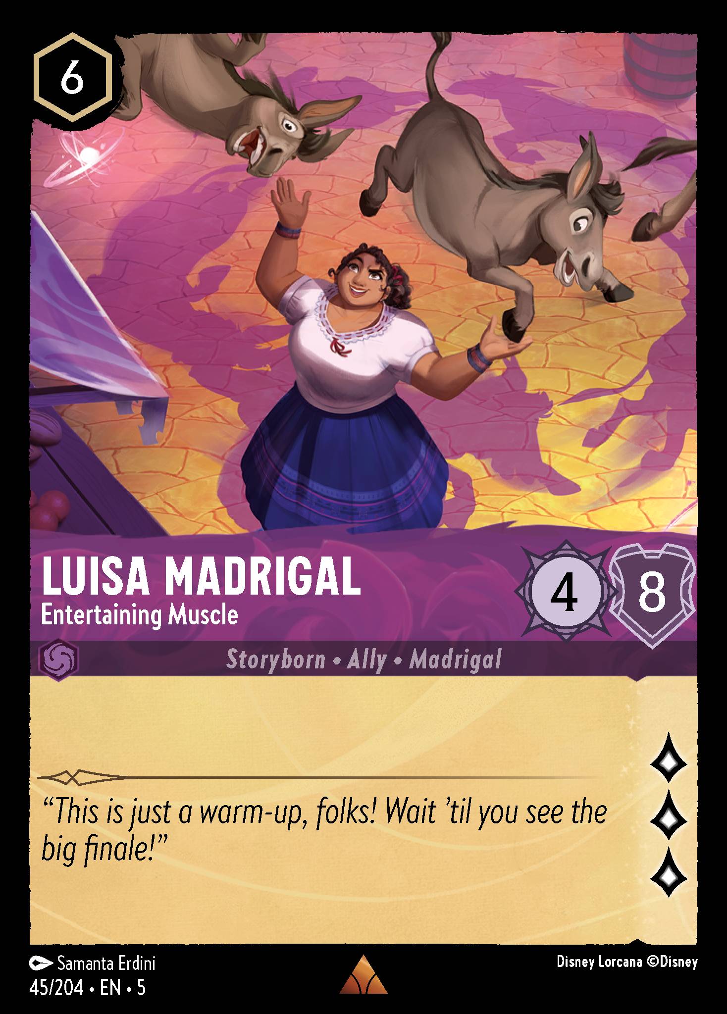 Luisa Madrigal — Entertaining Muscle Disney Lorcana card
