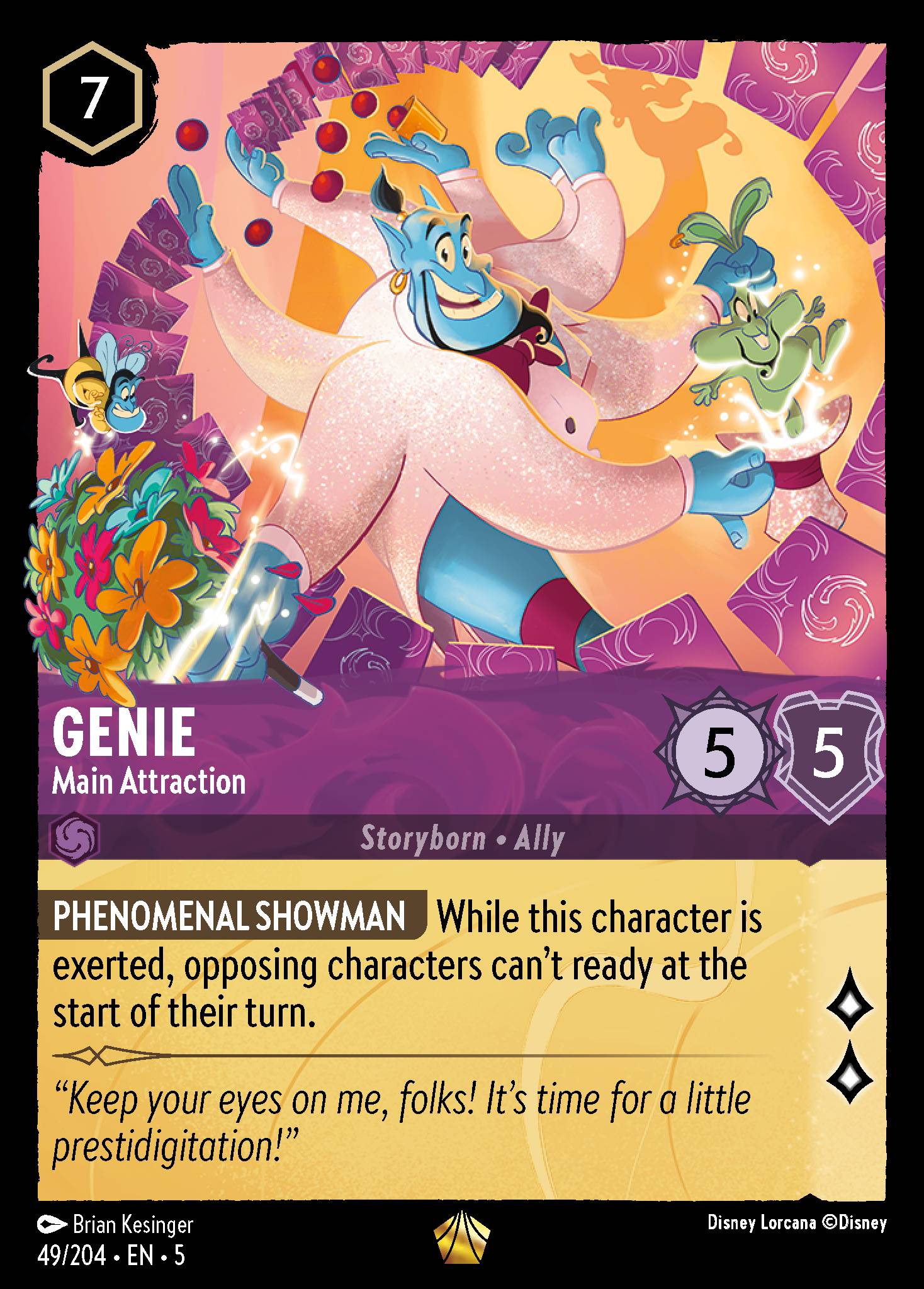 Genie — Main Attraction Disney Lorcana card