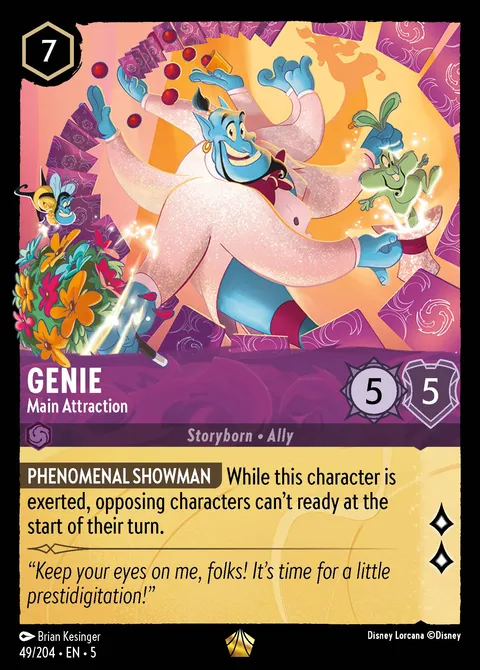 Genie — Main Attraction Disney Lorcana card