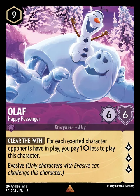 Olaf — Happy Passenger Disney Lorcana card