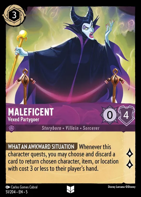 Maleficent — Vexed Partygoer Disney Lorcana card
