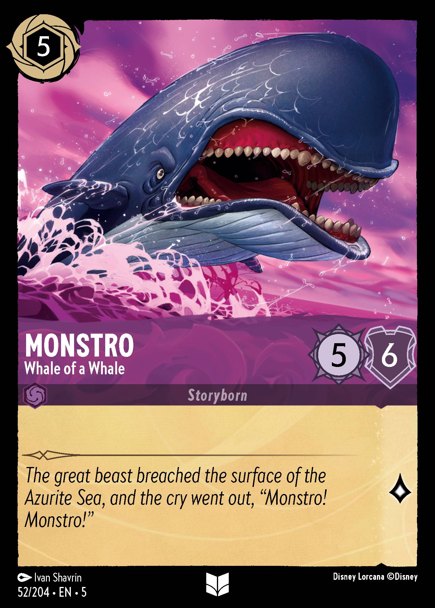 Monstro — Whale of a Whale Disney Lorcana card