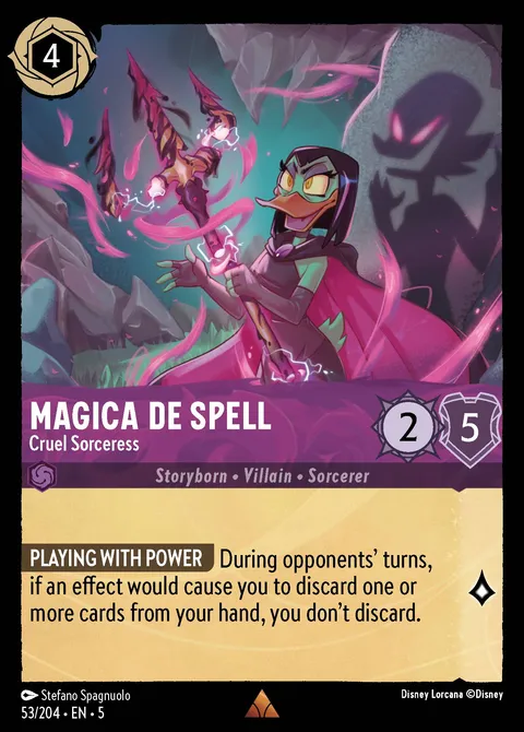 Magica De Spell — Cruel Sorceress Disney Lorcana card