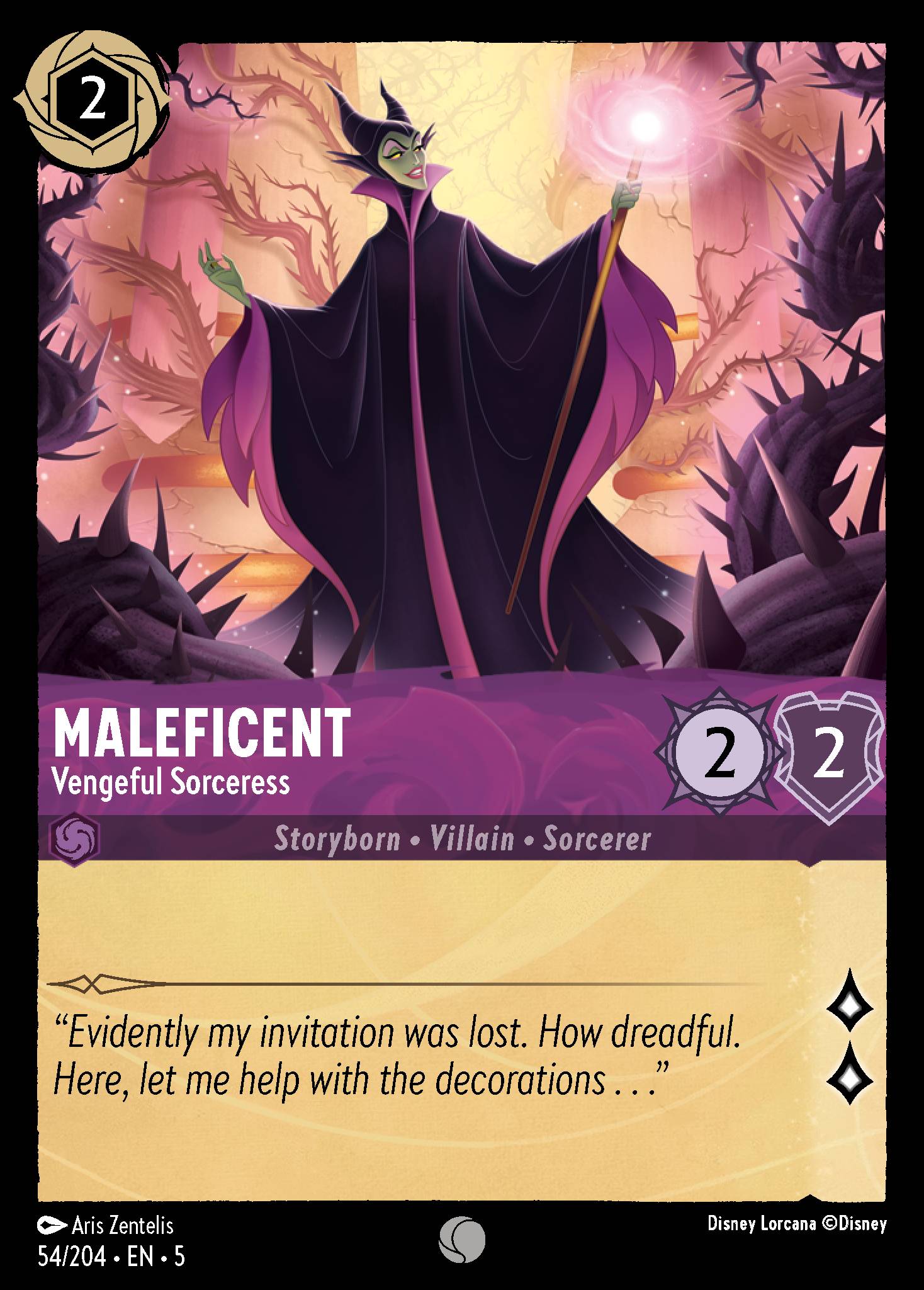 Maleficent — Vengeful Sorceress Disney Lorcana card