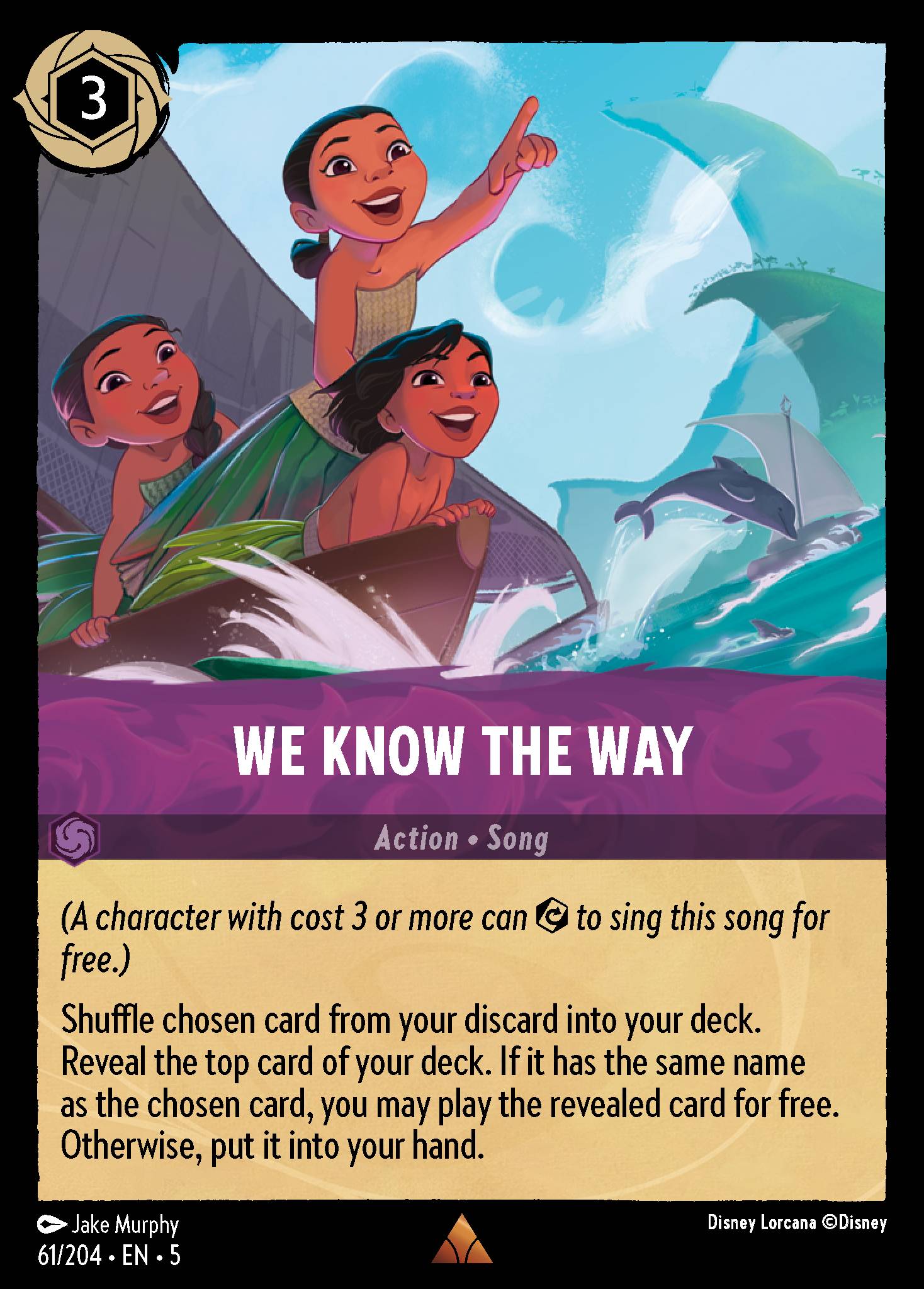 We Know the Way Disney Lorcana card