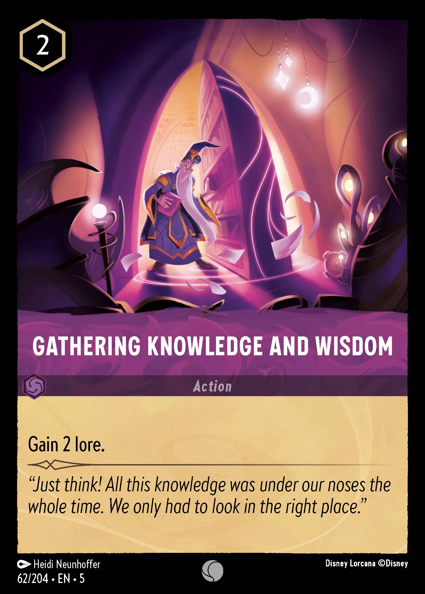 Gathering Knowledge and Wisdom Disney Lorcana card