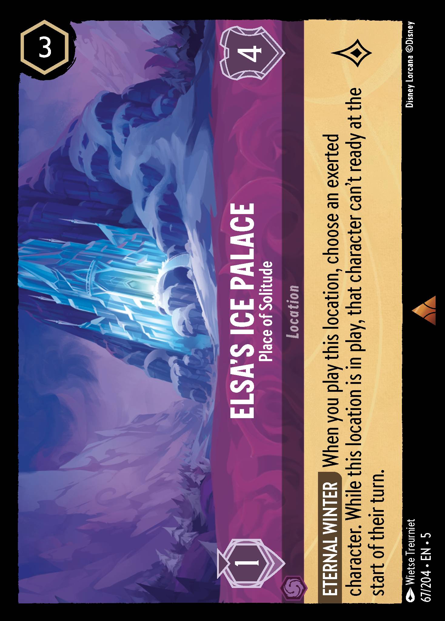 Elsa's Ice Palace — Place of Solitude Disney Lorcana card