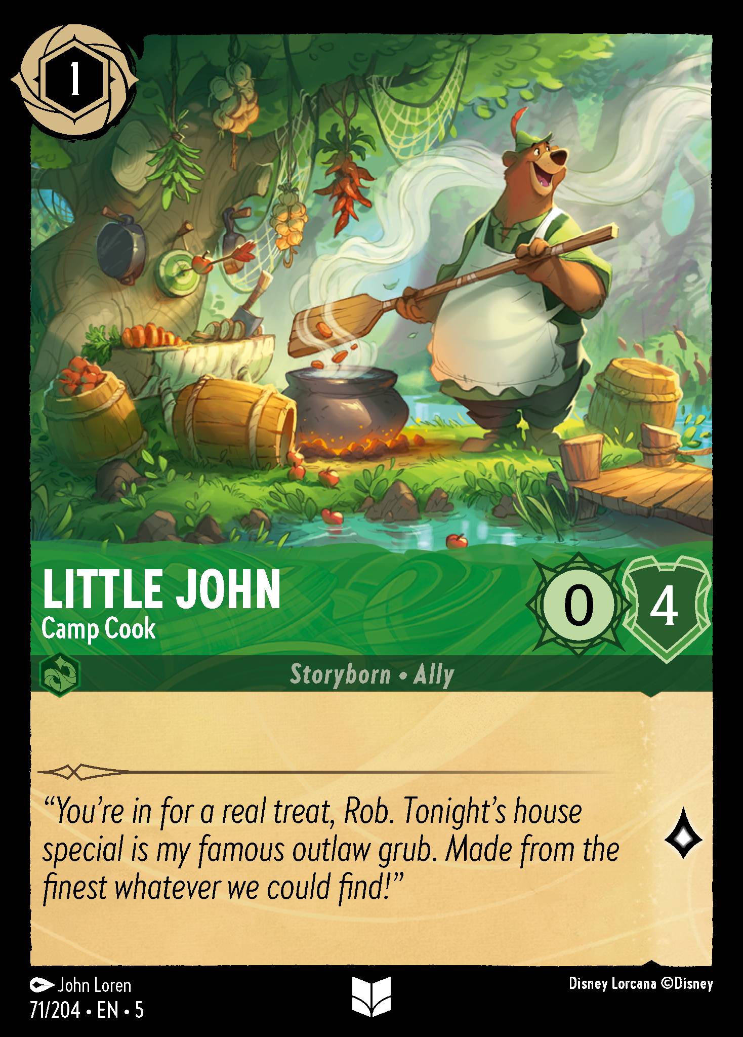 Little John — Camp Cook Disney Lorcana card