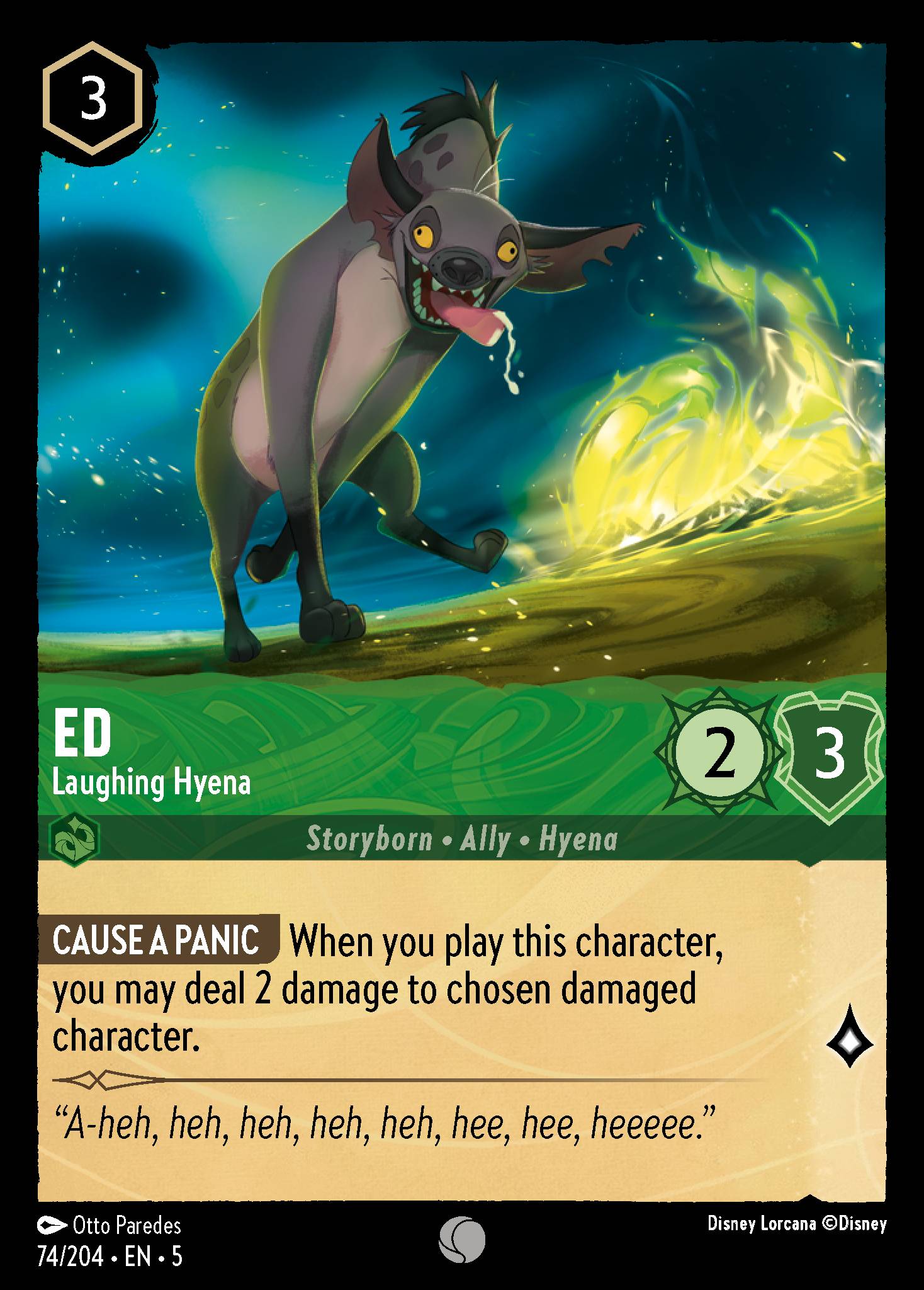 Ed — Laughing Hyena Disney Lorcana card