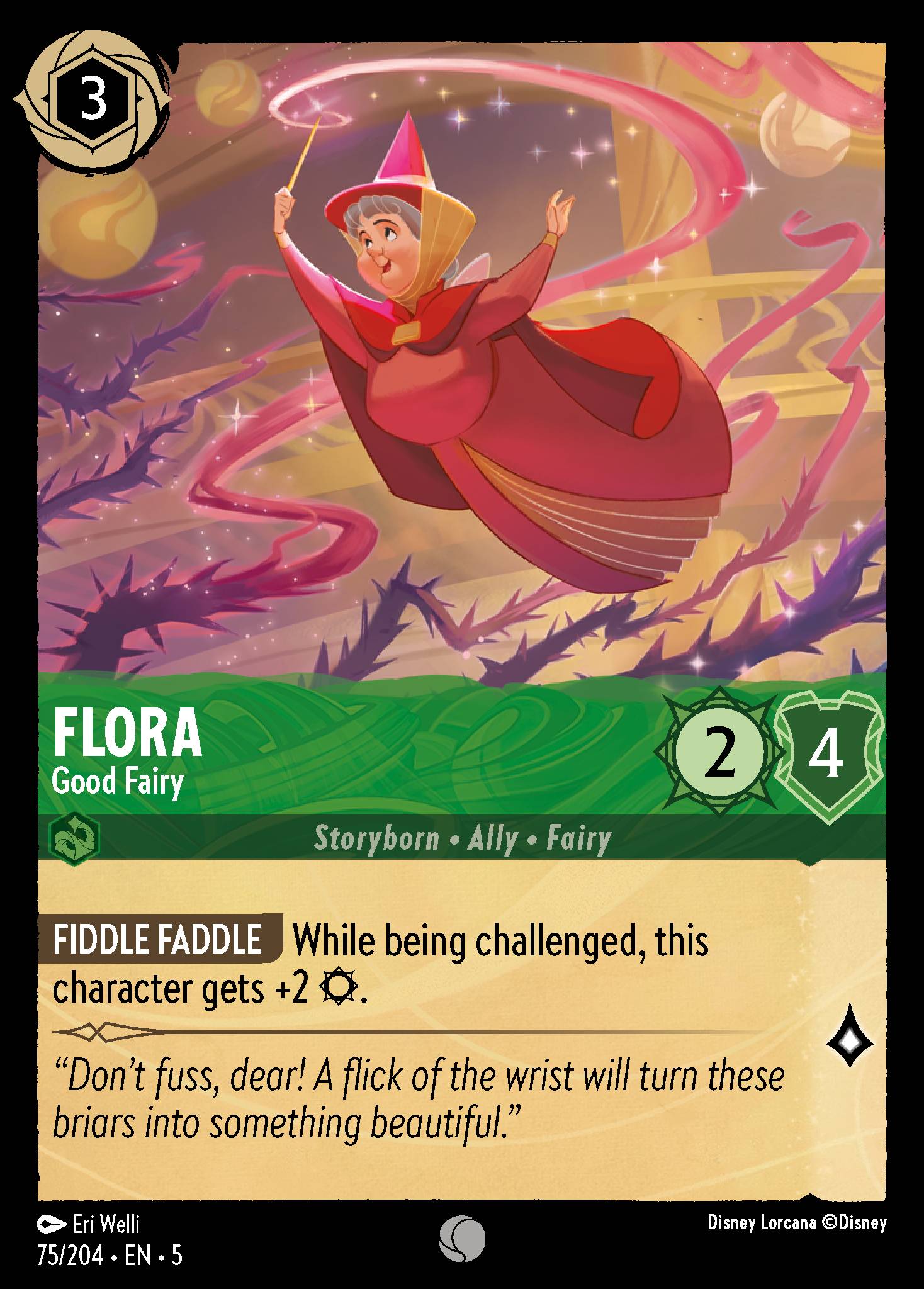 Flora — Good Fairy Disney Lorcana card