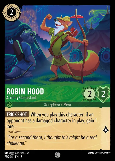 Robin Hood — Archery Contestant Disney Lorcana card