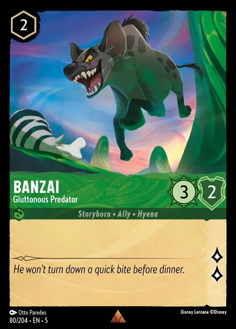 Banzai — Gluttonous Predator Disney Lorcana card