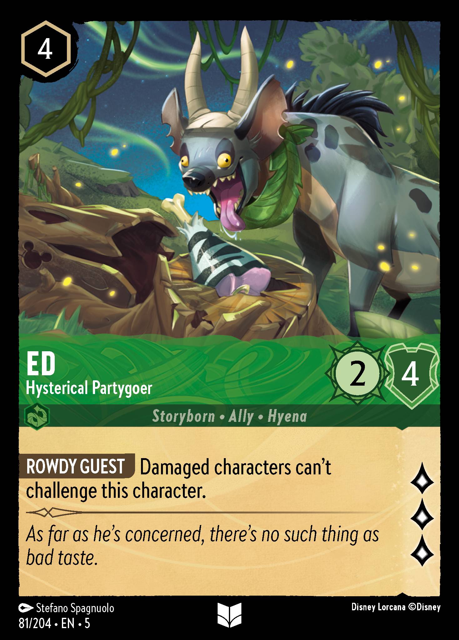 Ed — Hysterical Partygoer Disney Lorcana card