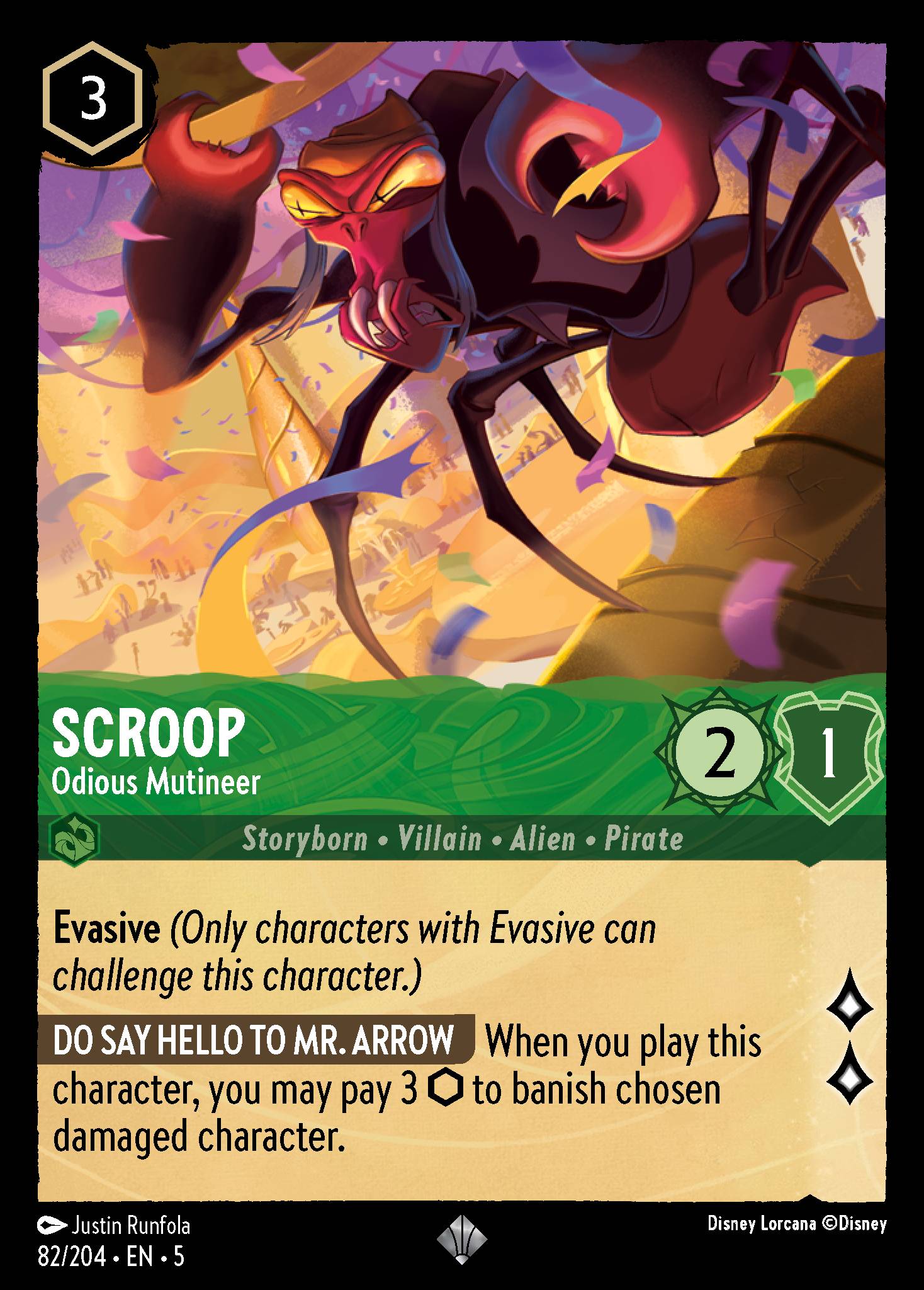 Scroop — Odious Mutineer Disney Lorcana card