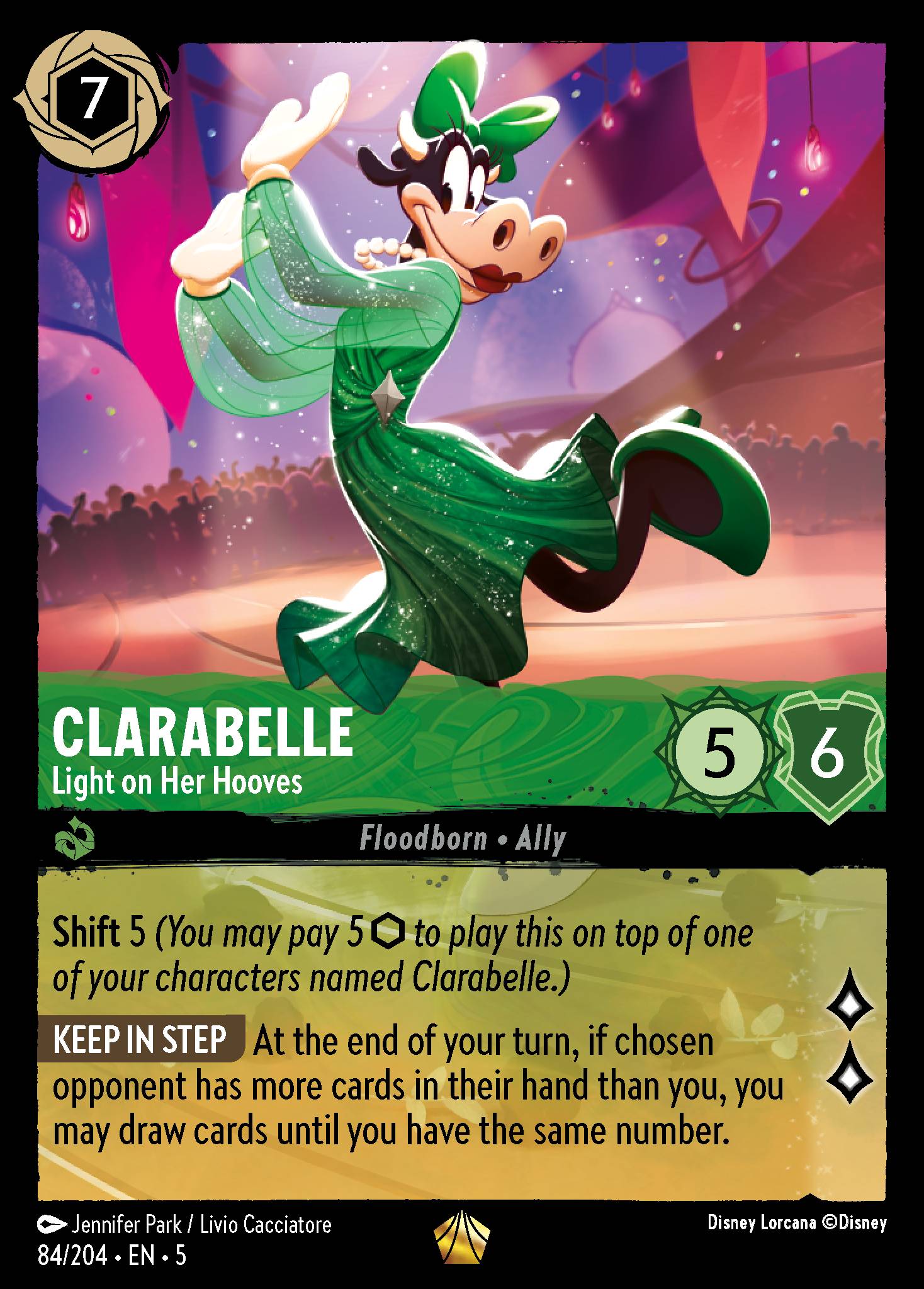 Clarabelle — Light on Her Hooves Disney Lorcana card