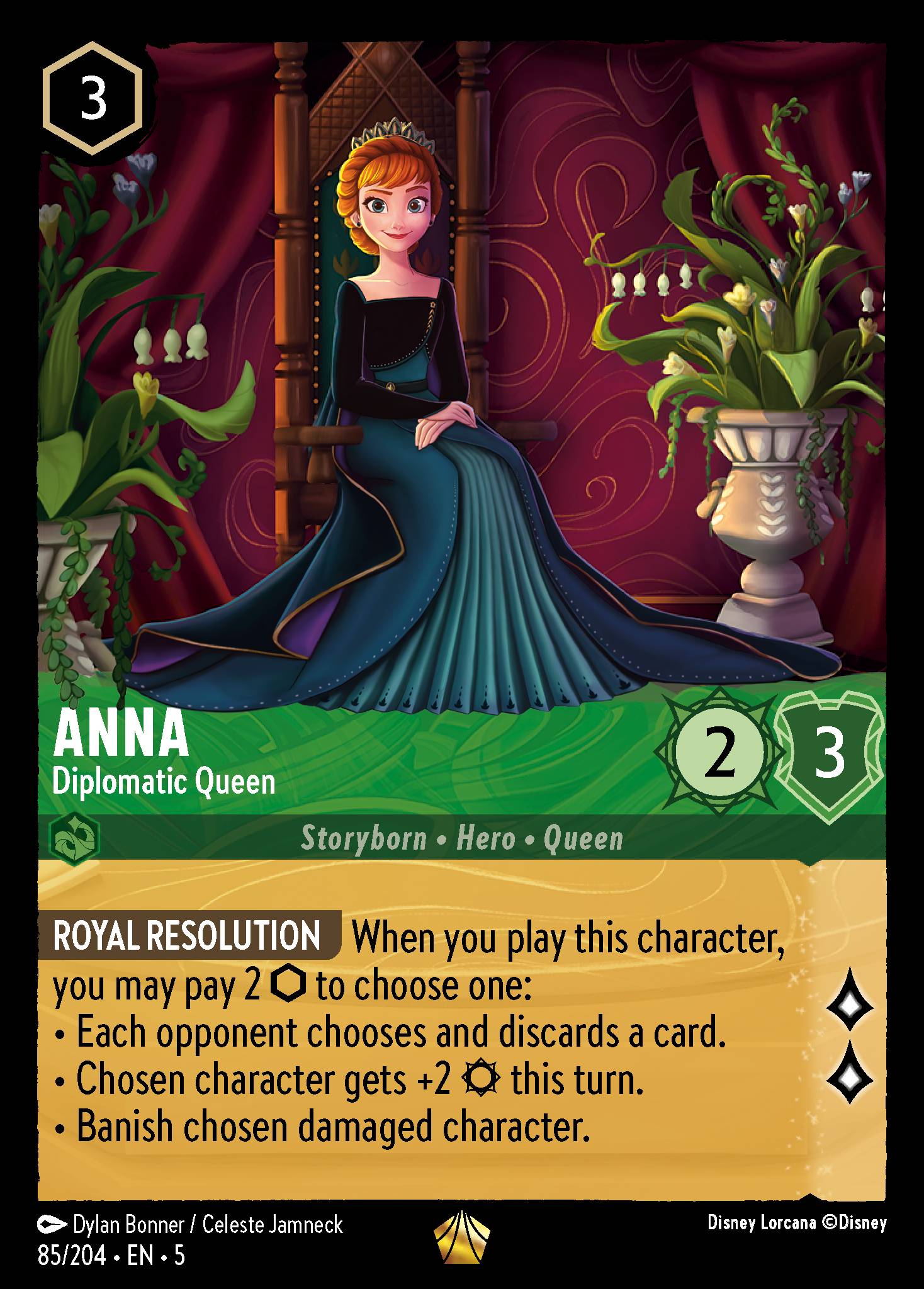 Anna — Diplomatic Queen Disney Lorcana card