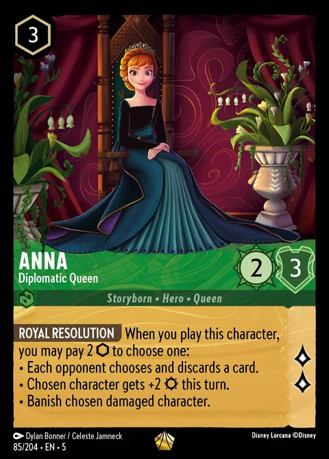 Anna — Diplomatic Queen Disney Lorcana card