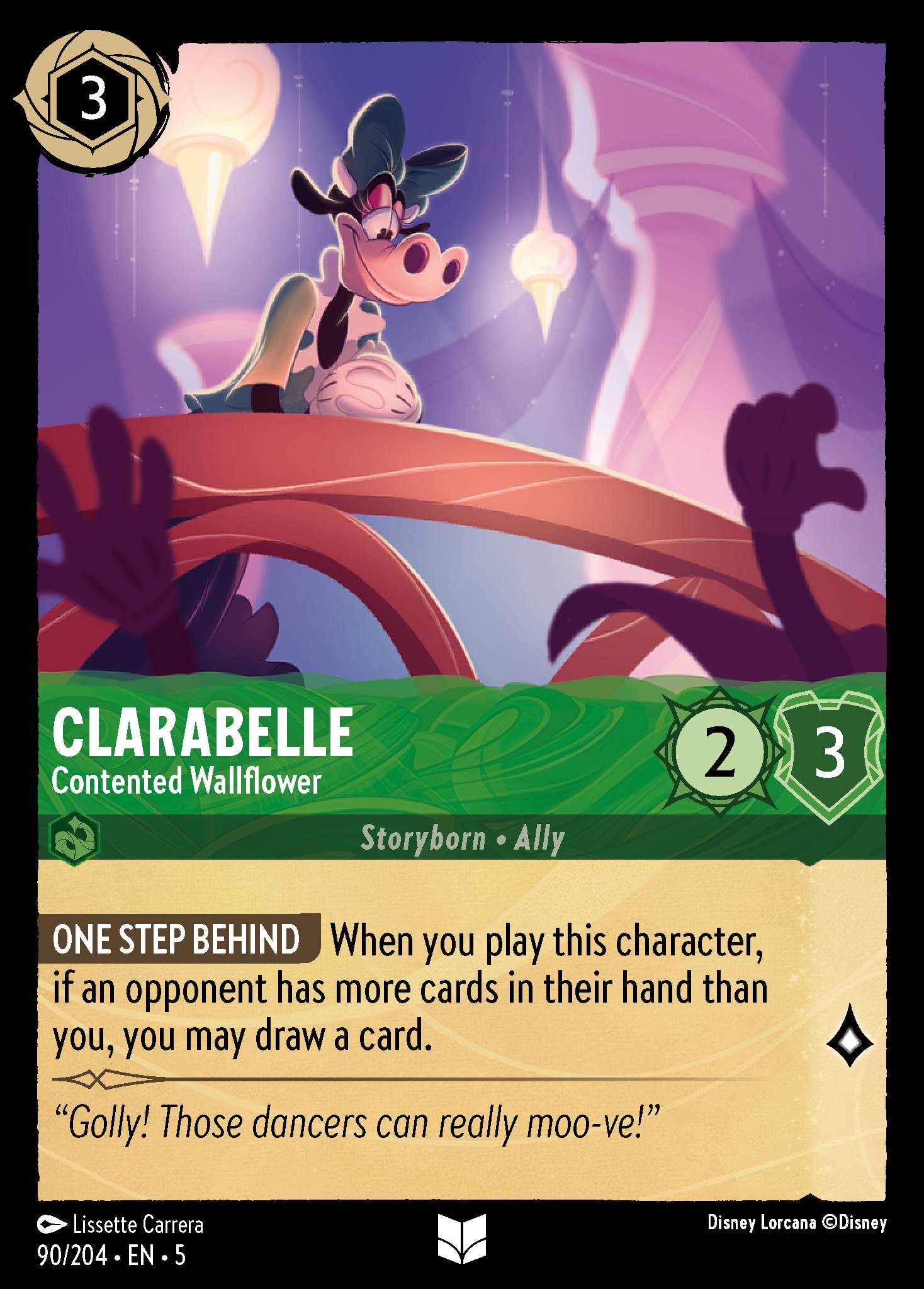 Clarabelle — Contented Wallflower Disney Lorcana card
