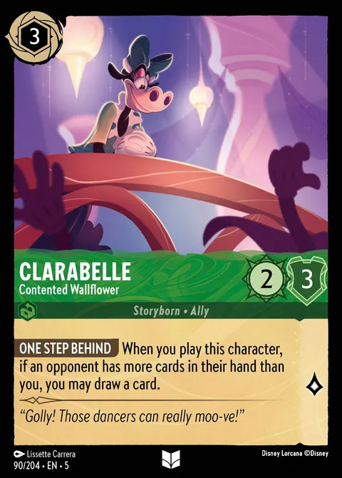Clarabelle — Contented Wallflower Disney Lorcana card