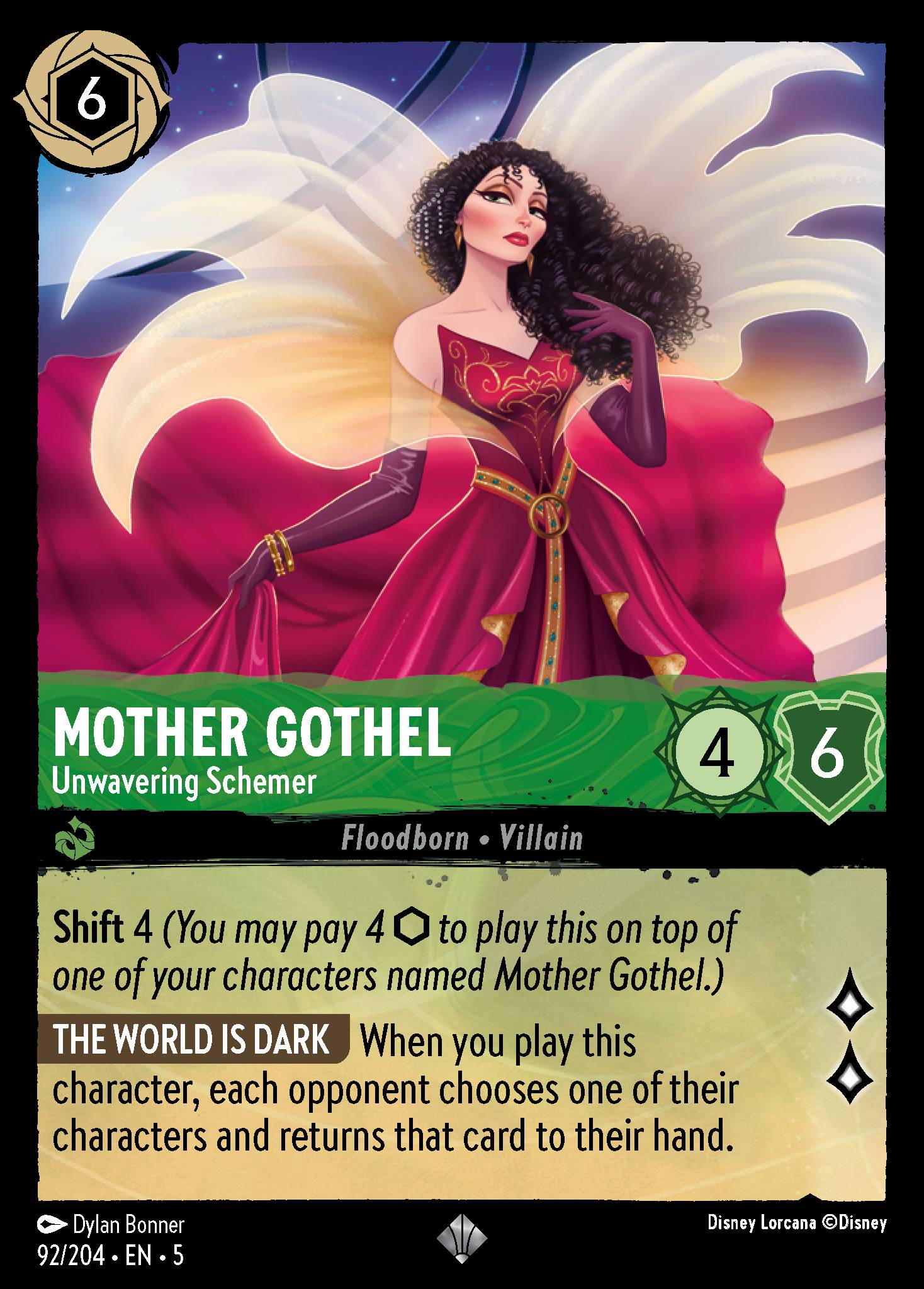 Mother Gothel — Unwavering Schemer Disney Lorcana card