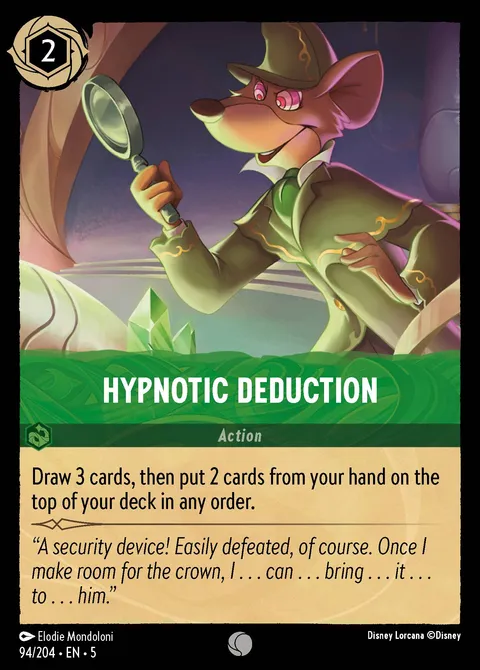 Hypnotic Deduction Disney Lorcana card