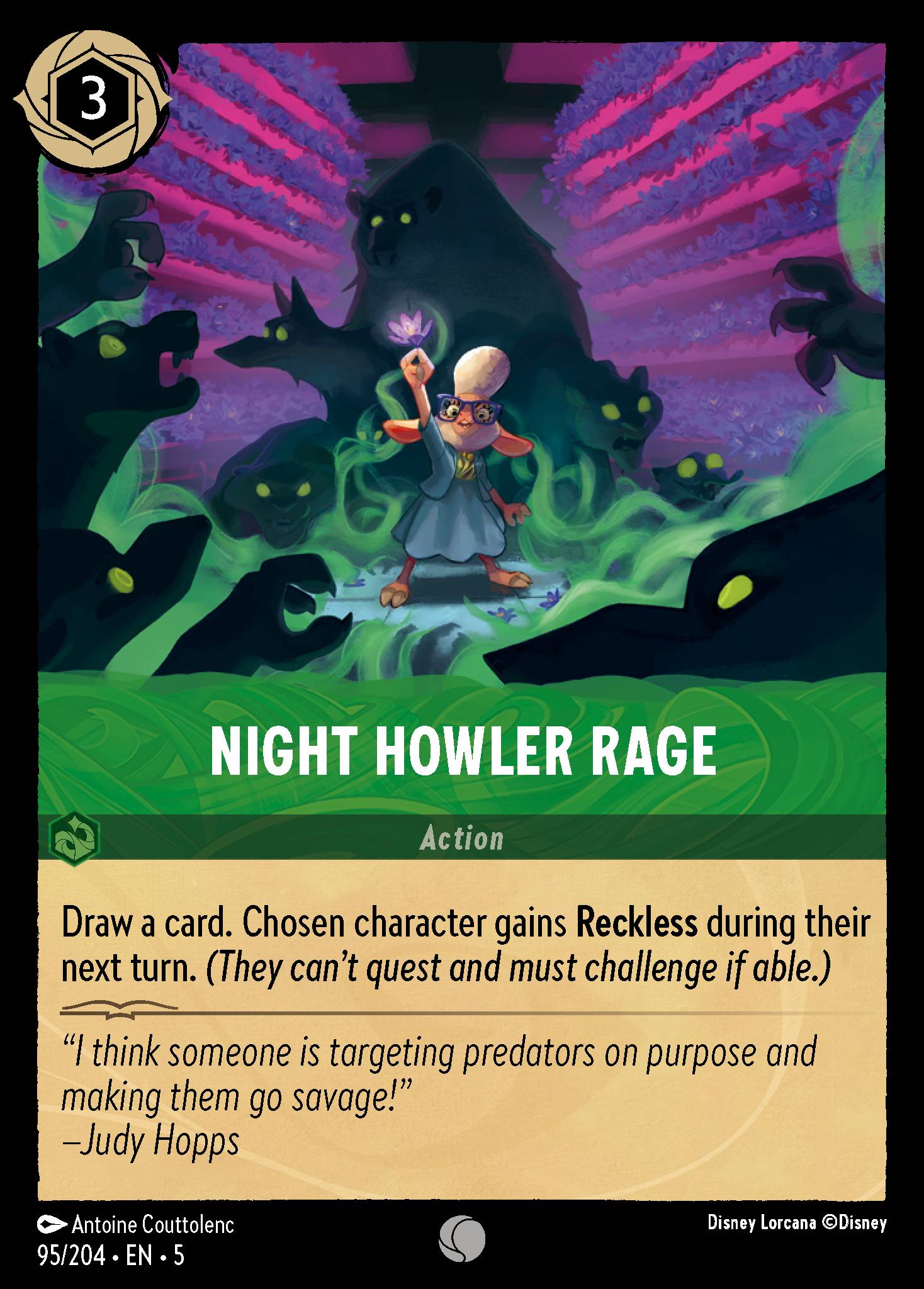 Night Howler Rage Disney Lorcana card
