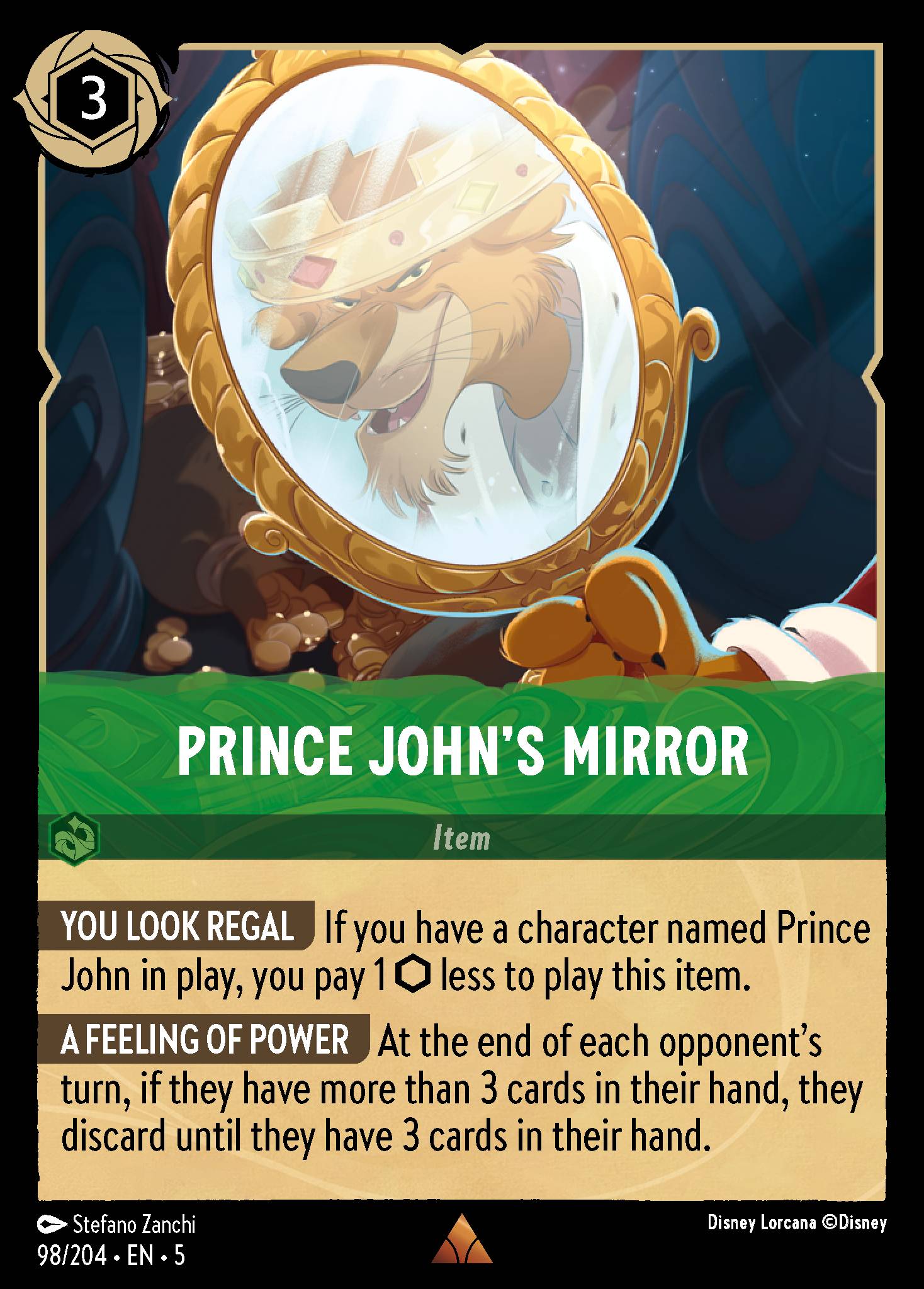Prince John's Mirror Disney Lorcana card