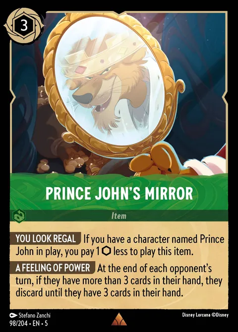 Prince John's Mirror Disney Lorcana card