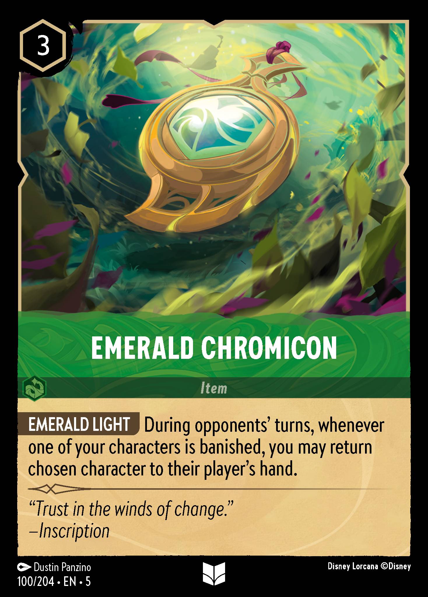 Emerald Chromicon Disney Lorcana card