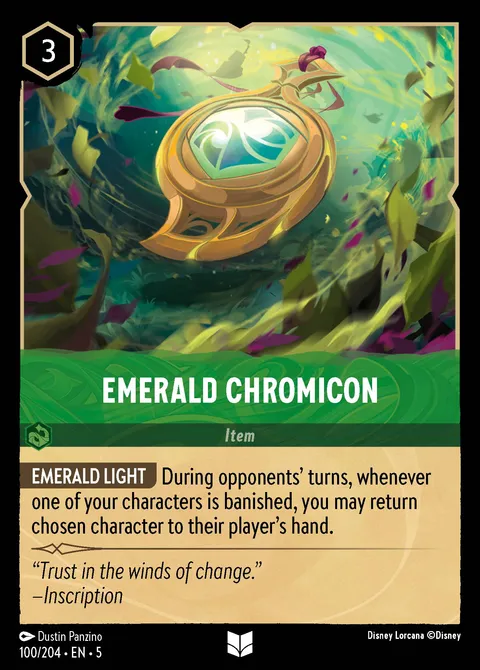 Emerald Chromicon Disney Lorcana card