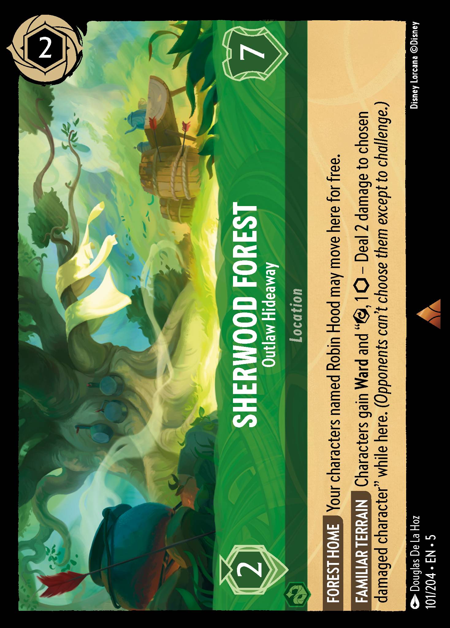 Sherwood Forest — Outlaw Hideaway Disney Lorcana card