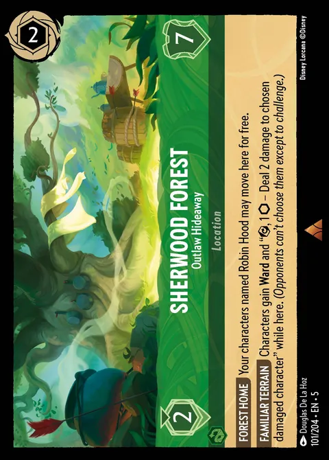 Sherwood Forest — Outlaw Hideaway Disney Lorcana card