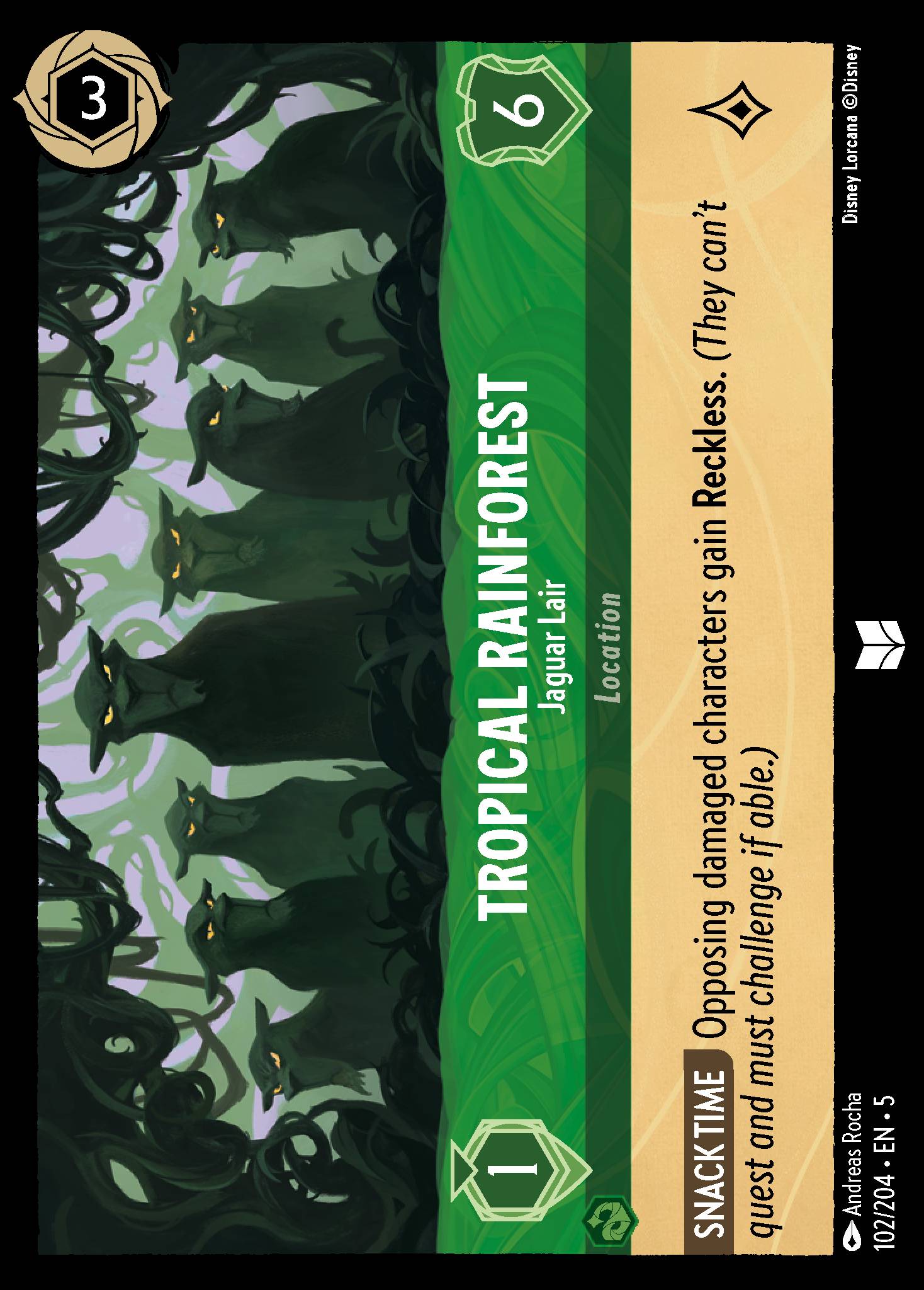 Tropical Rainforest — Jaguar Lair Disney Lorcana card