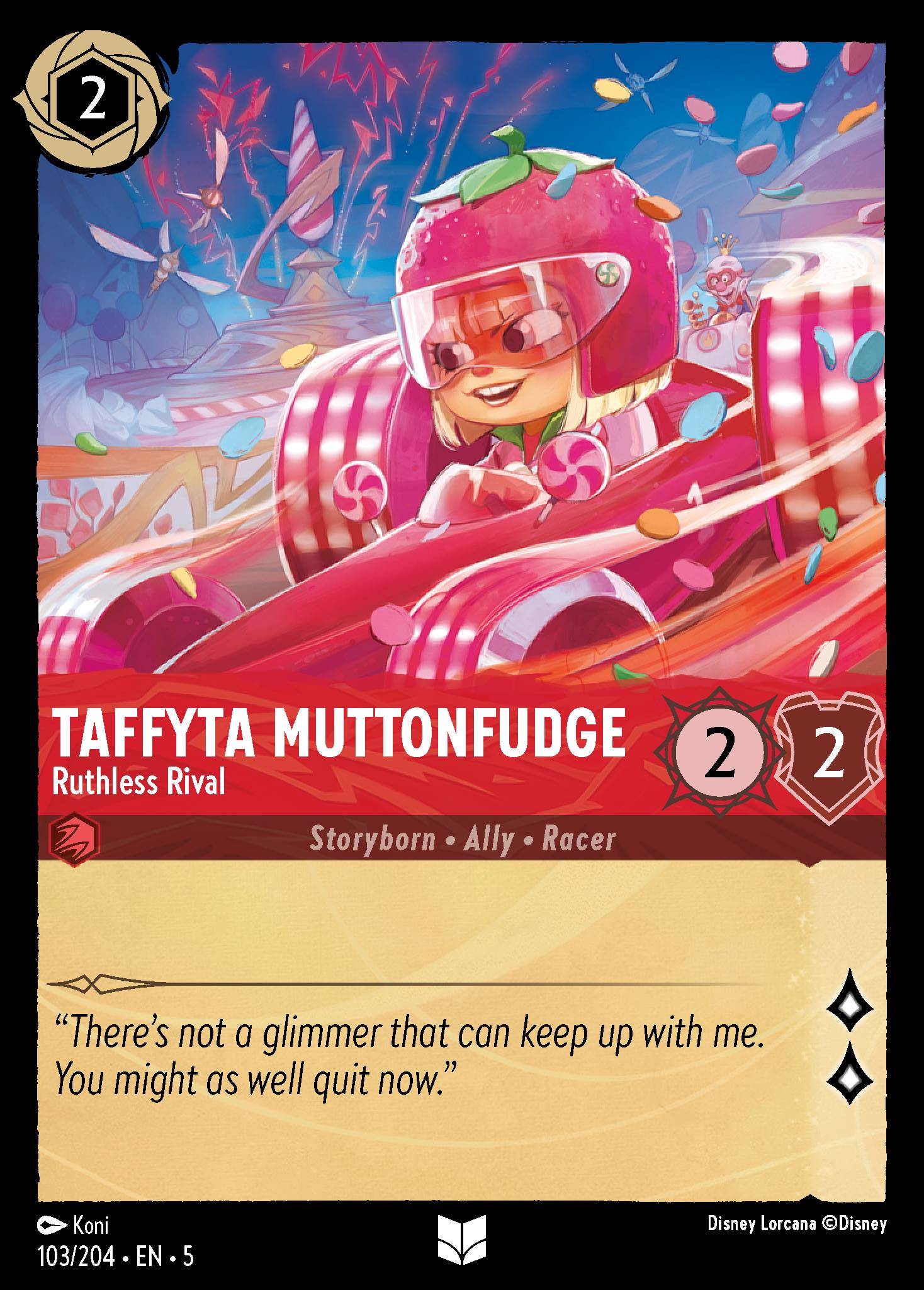 Taffyta Muttonfudge — Ruthless Rival Disney Lorcana card