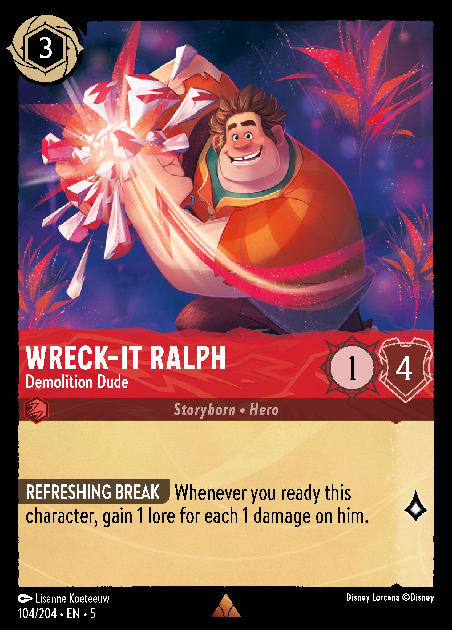 Wreck-It Ralph — Demolition Dude Disney Lorcana card