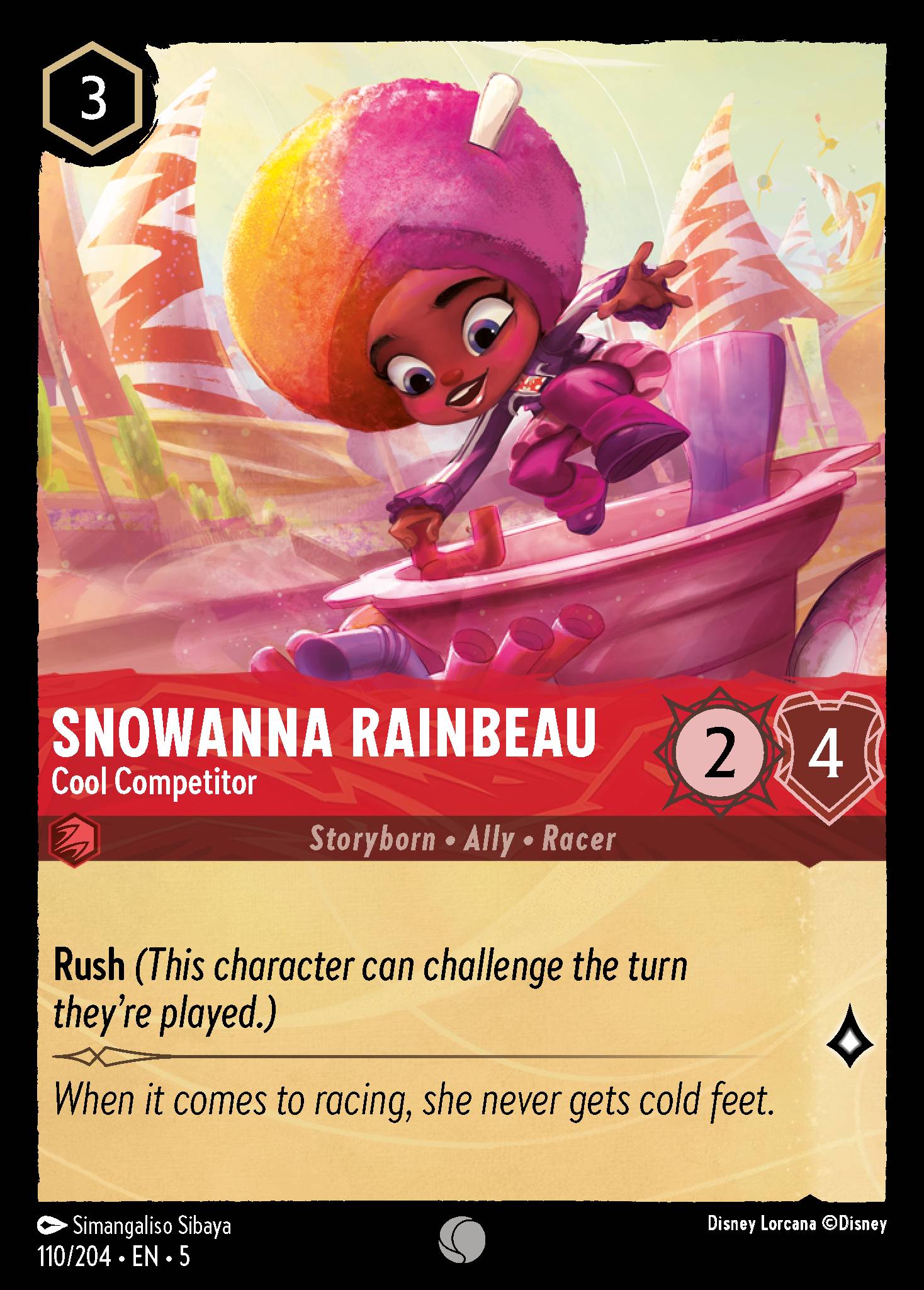 Snowanna Rainbeau — Cool Competitor Disney Lorcana card