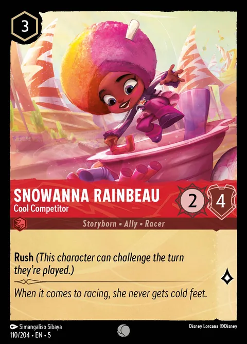 Snowanna Rainbeau — Cool Competitor Disney Lorcana card