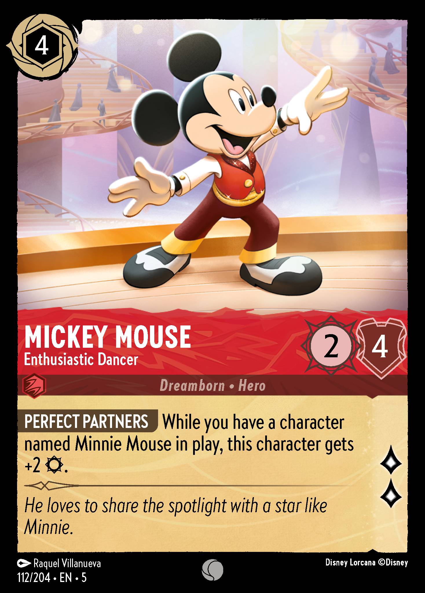 Mickey Mouse — Enthusiastic Dancer Disney Lorcana card