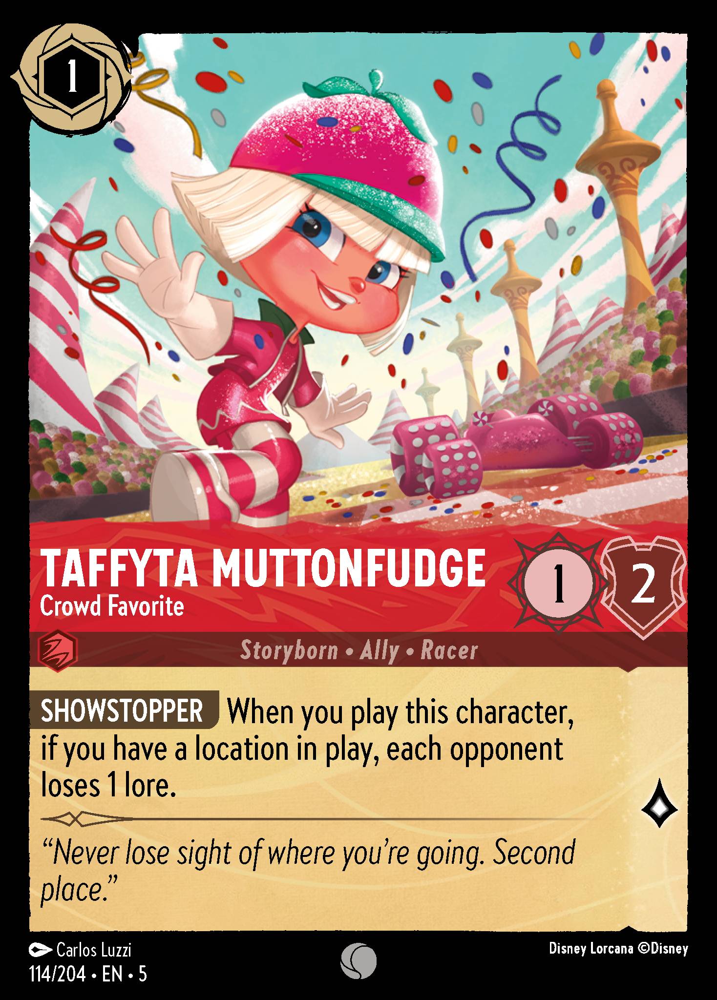 Taffyta Muttonfudge — Crowd Favorite Disney Lorcana card