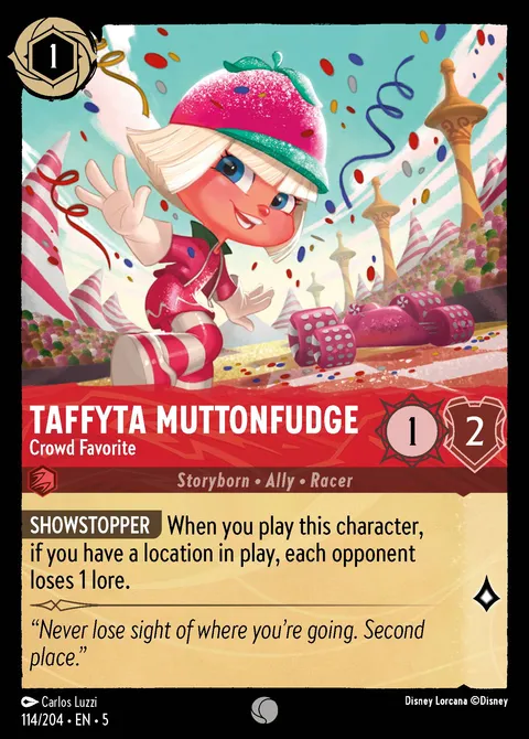 Taffyta Muttonfudge — Crowd Favorite Disney Lorcana card