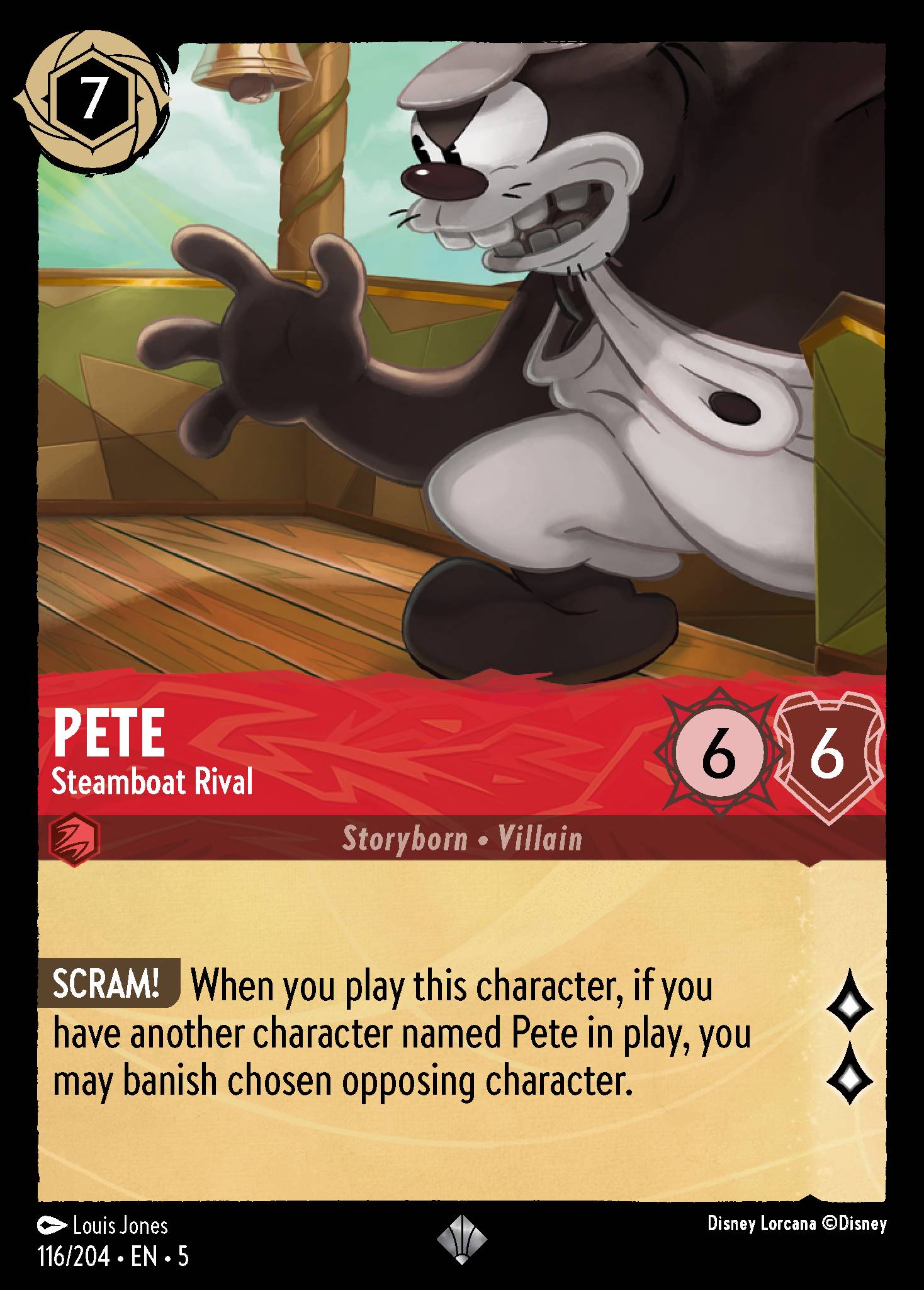 Pete — Steamboat Rival Disney Lorcana card