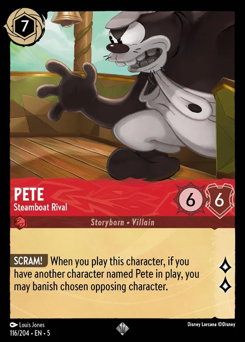 Pete — Steamboat Rival Disney Lorcana card