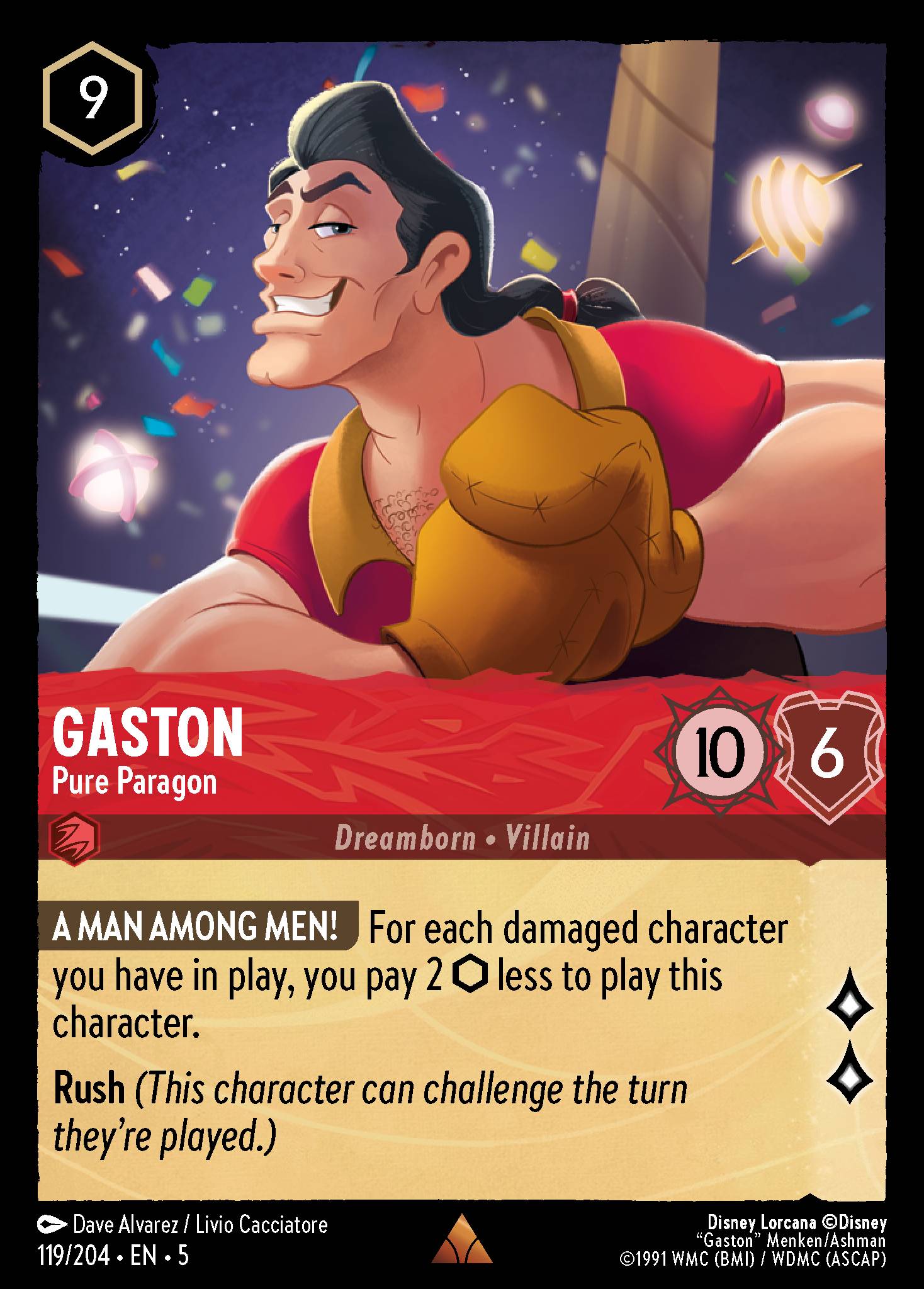 Gaston — Pure Paragon Disney Lorcana card