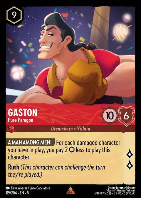 Gaston — Pure Paragon Disney Lorcana card