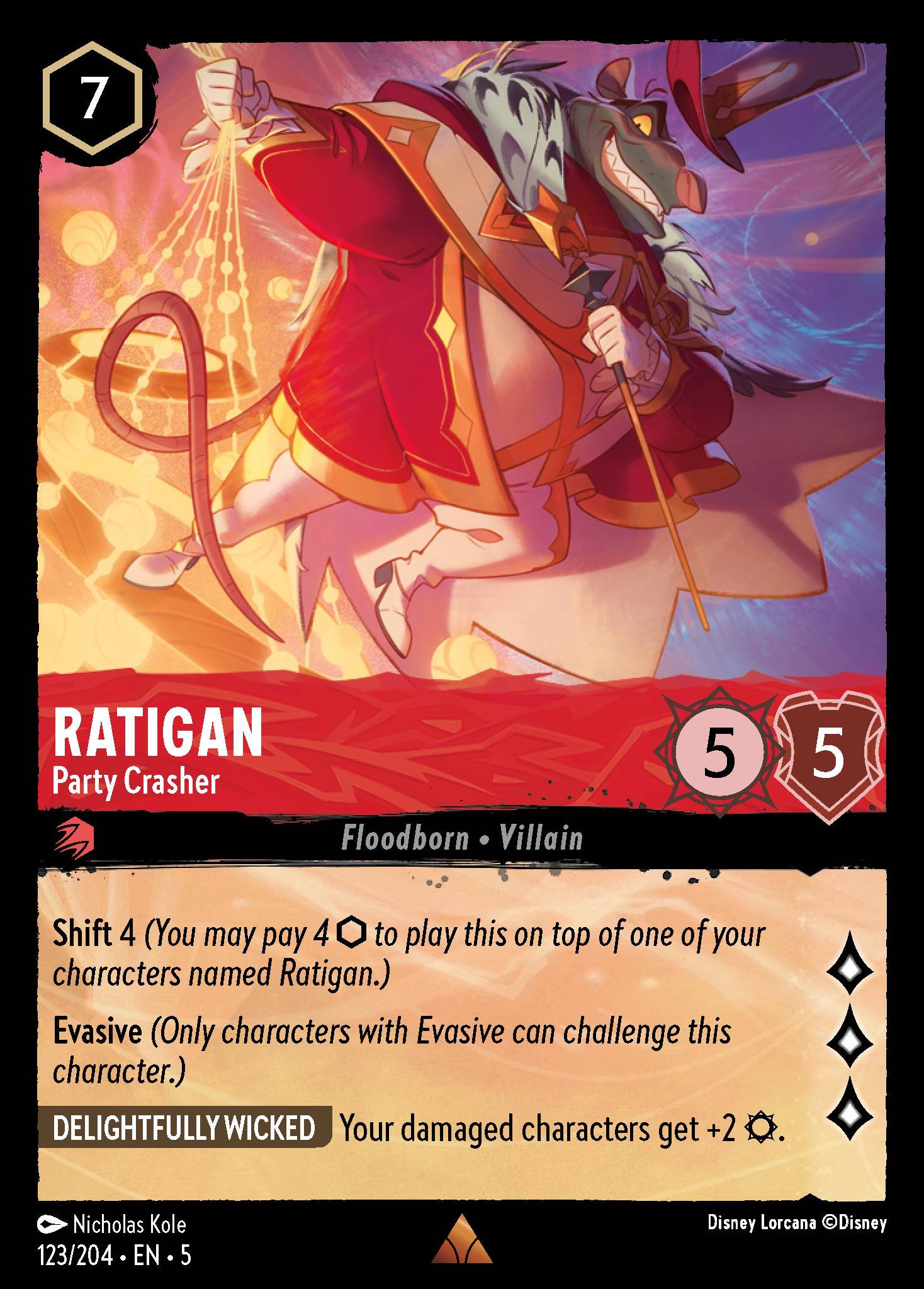 Ratigan — Party Crasher Disney Lorcana card