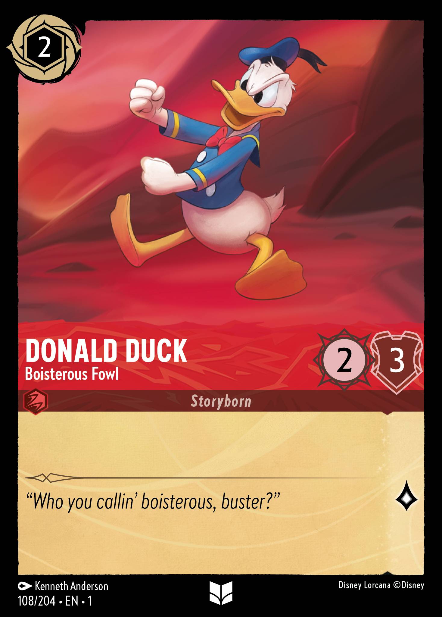 Donald Duck — Boisterous Fowl Disney Lorcana card