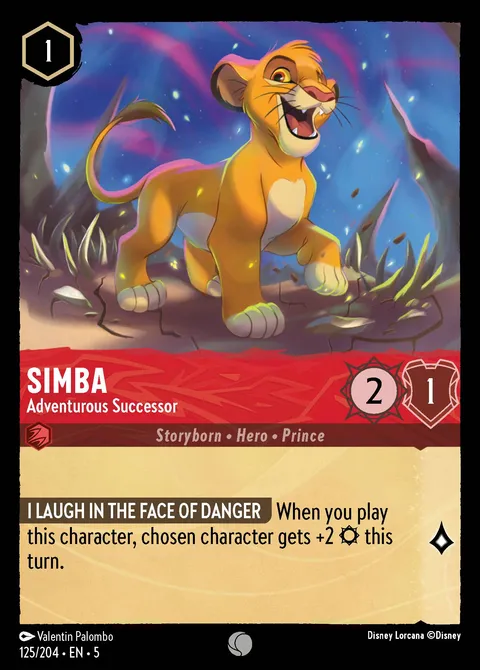 Simba — Adventurous Successor Disney Lorcana card