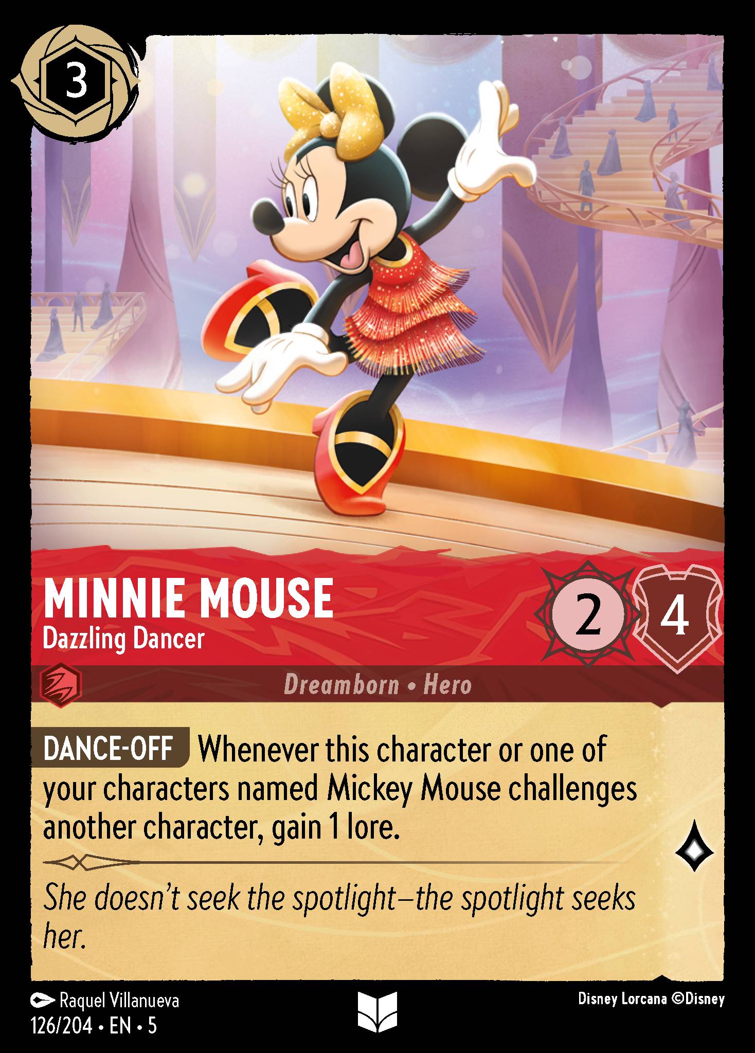 Minnie Mouse — Dazzling Dancer Disney Lorcana card