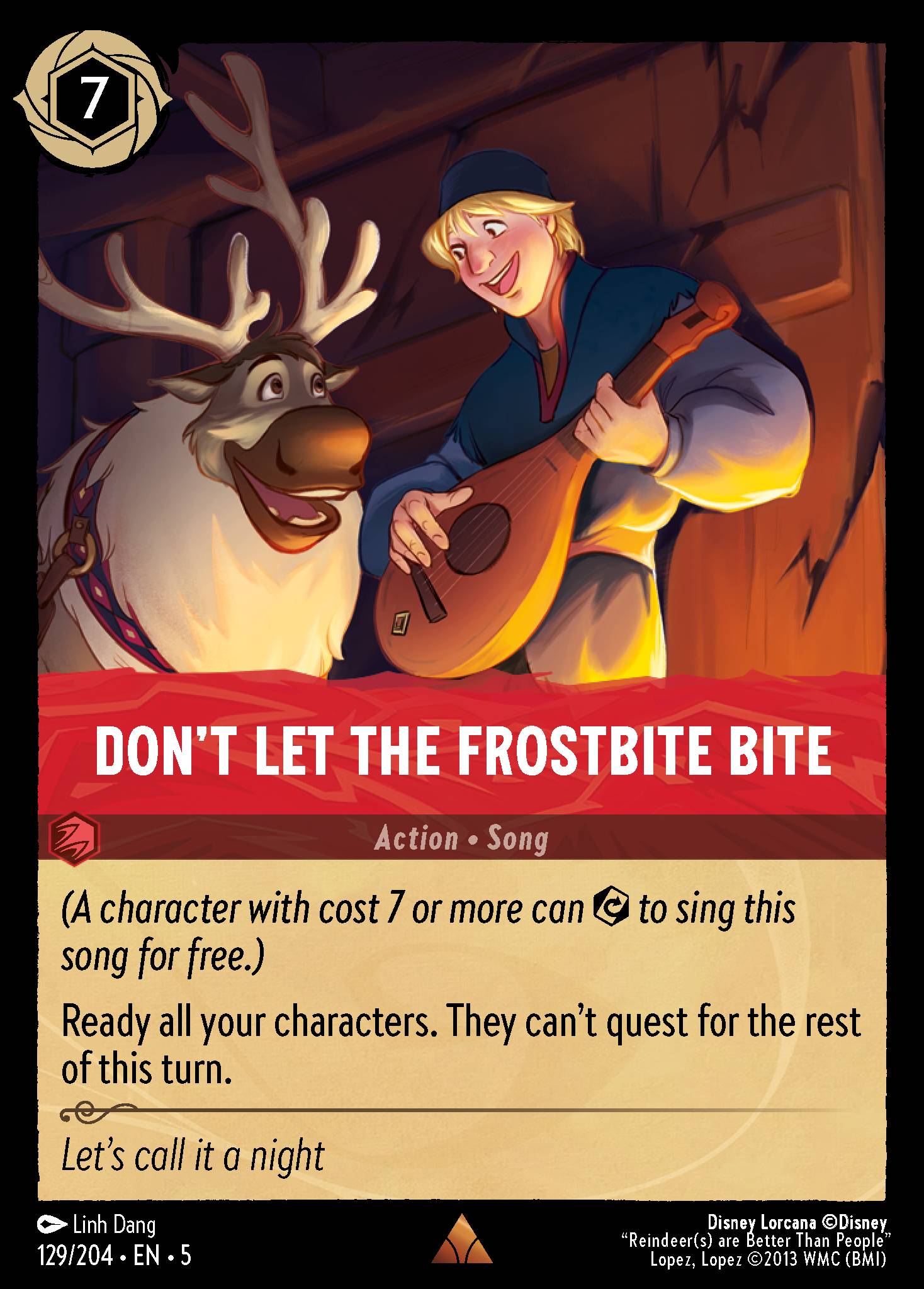 Don't Let the Frostbite Bite Disney Lorcana card