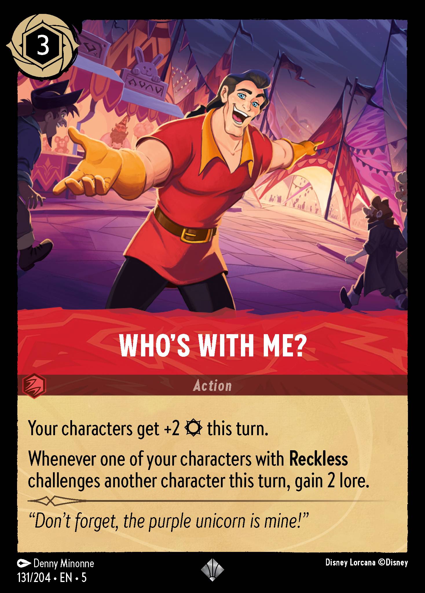 Who's With Me? Disney Lorcana card